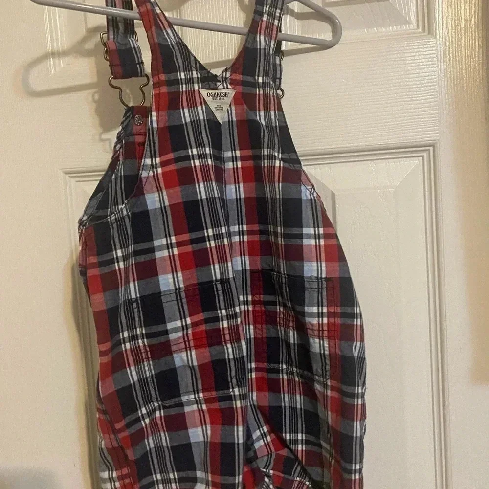 Oshkosh B’Gosh Plaid Shortalls